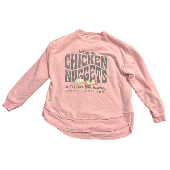 Simply Southern women’s chicken Nuggets graphic sweatshirt size Medium - Picture 1 of 9